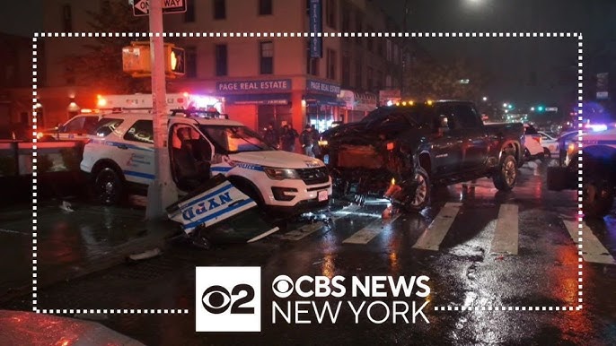 2 Nypd Officers Hurt In Crash With Pickup Truck