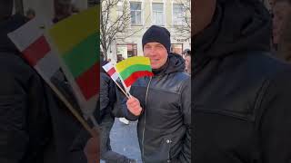 Беларусы поздравили Литву с Днём Восстановления независимости. Вильнюс. 2024’03’11