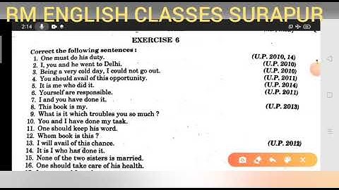 Syntax ( Pronoun Error) From Excellent book solved by Ramesh Sir