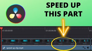 Speed Up Only Certain Part of Clip: DaVinci Resolve Resimi