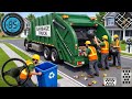 Garbage Trash Truck Realistic Simulator 3D City Road Garbage Dumper Truck Driver Android GamePlay#55