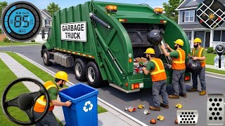 Garbage Trash Truck Realistic Simulator 3D City Road Garbage Dumper Truck Driver Android GamePlay#55