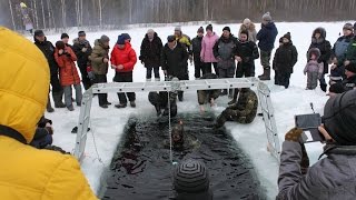 Подледное ныряние подводных охотников, моржа и дайвера. Масленица. Кировская область. Стрижи карьер.(, 2015-02-22T22:51:34.000Z)