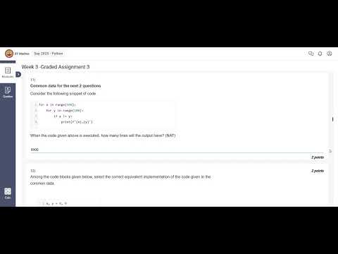 IIT MADRAS BS DEGREE | Python Week 3 Graded Assignment Solutions | Sep 2025