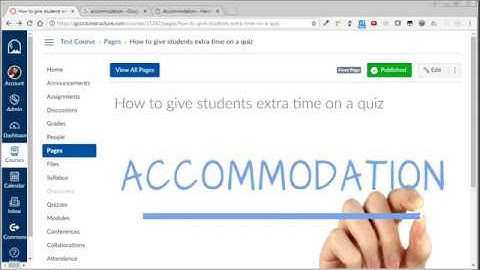 Give students extra time on a quiz
