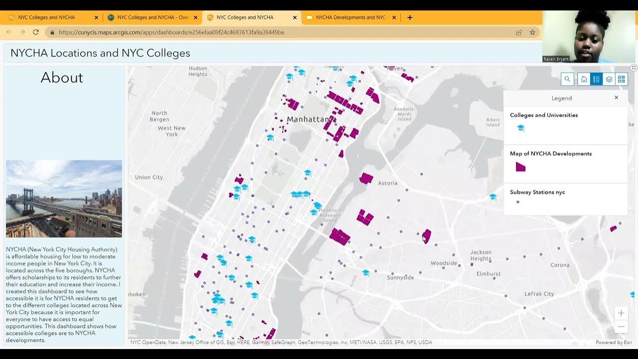 Interactive Map NYC Colleges and NYCHA by RavenSky Bryant YouTube