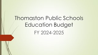 2024.01.22 Board of Education Budget Workshop