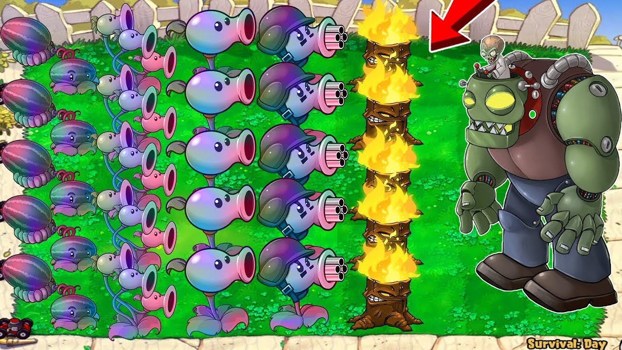 99 HYPNO PLANTS vs Dr. Zomboss vs All Zombies - Plants vs Zombies - YouTube