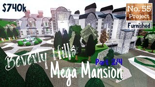 Roblox | BLOXBURG: Beverly Hills Mega Mansion (Speedbuild) [Part 2/4]