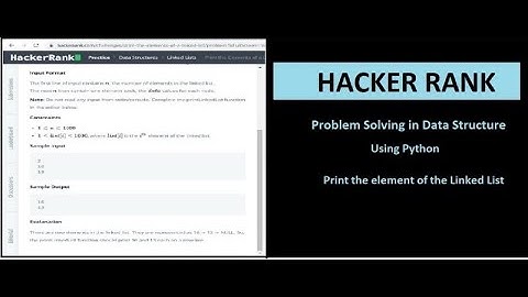 Print the Elements of a Linked List with Python