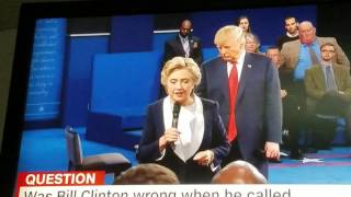Donald Trump grabs Hillary Clinton ass