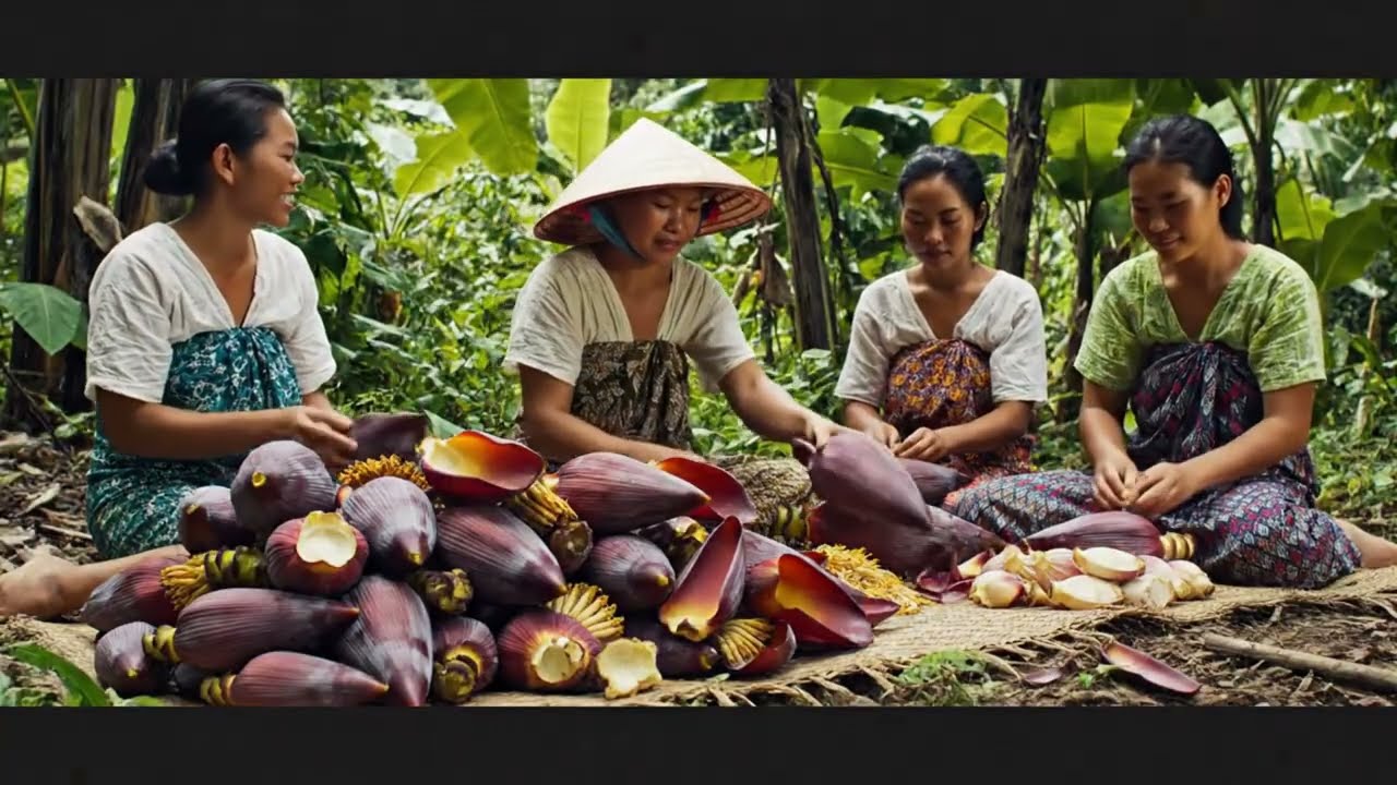 Inside the Dirtiest Banana Blossom Factory in the World 😱