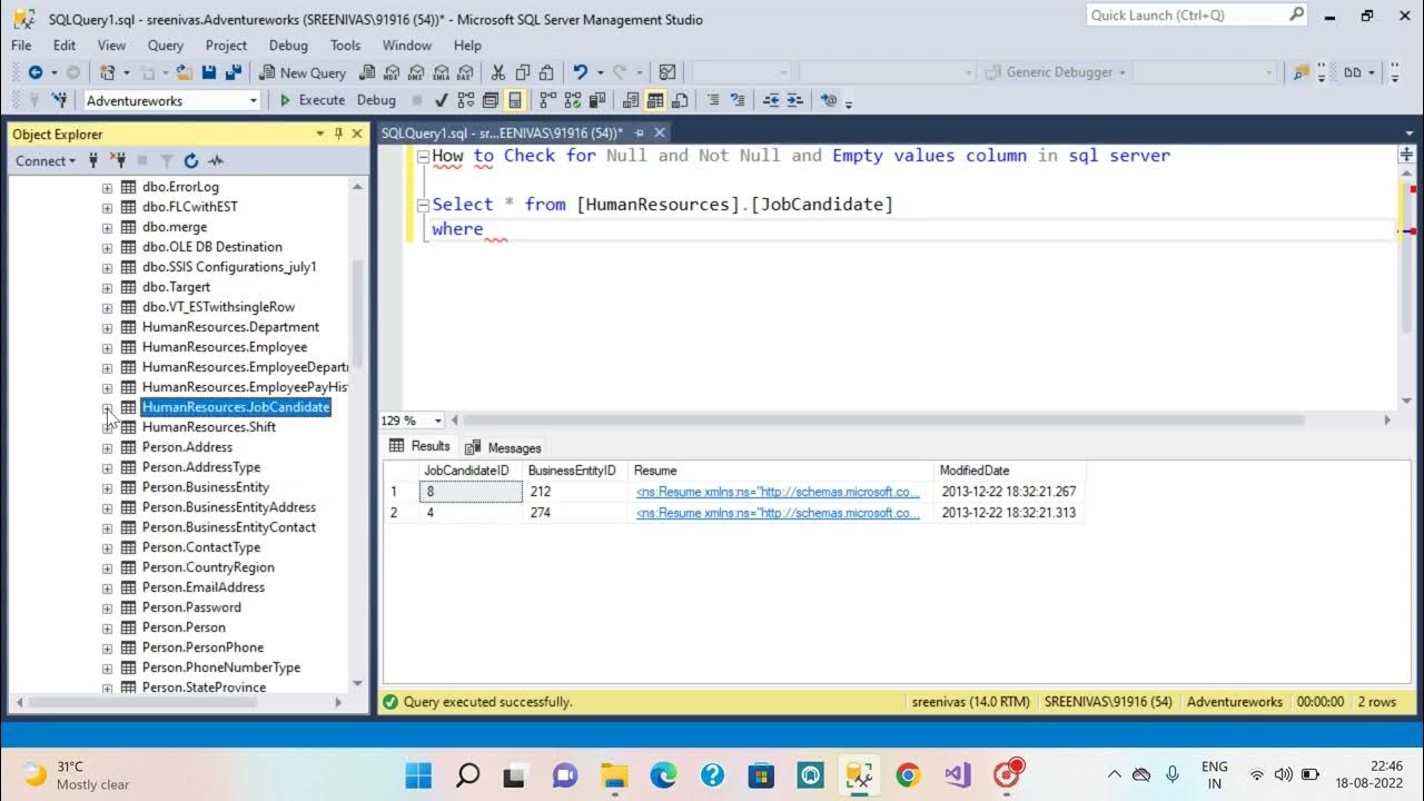 How to Check for Null and Not Null and Empty values column in SQL ...
