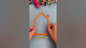 How can you move only three sticks to place the coin inside the house?#puzzle#iq#iqtest