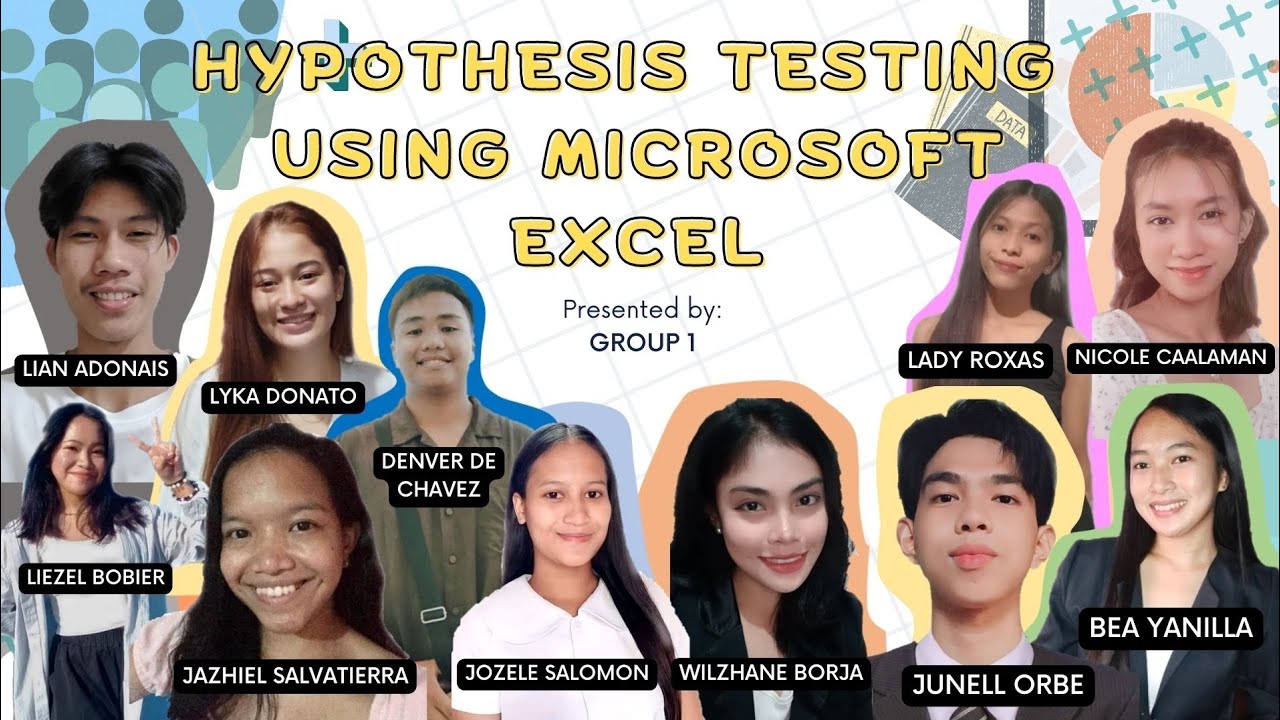 HYPOTHESIS TESTING USING MICROSOFT EXCEL GROUP 1 YouTube