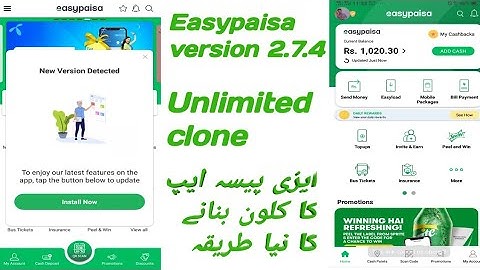 How To Clone Easypaisa app 2021||Easypaisa Version 2.7.4