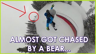 Chased By A Bear While Snowboarding? 🐻🏂 Insane Tiny Planet Breakdown