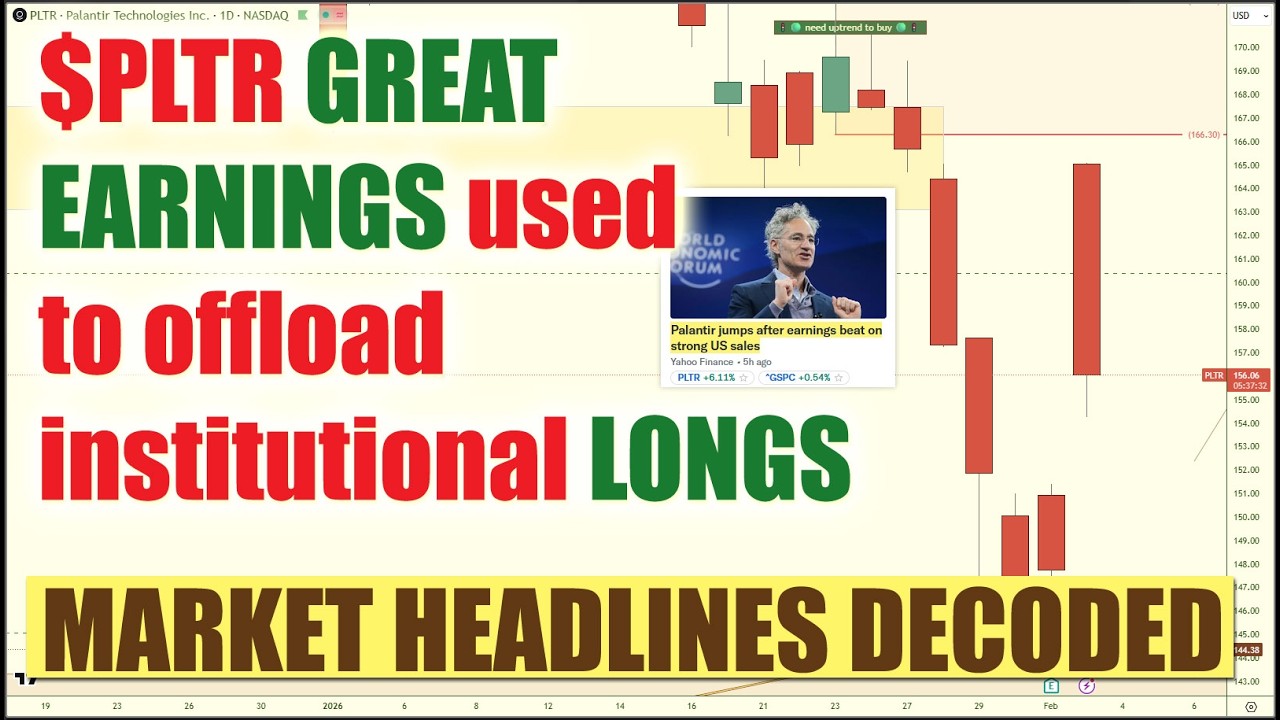 🔎🚨 $PLTR EARNINGS EXPOSED - HOW BANKS USED GOOD NEWS TO OFFLOAD LONGS 🚨🔍