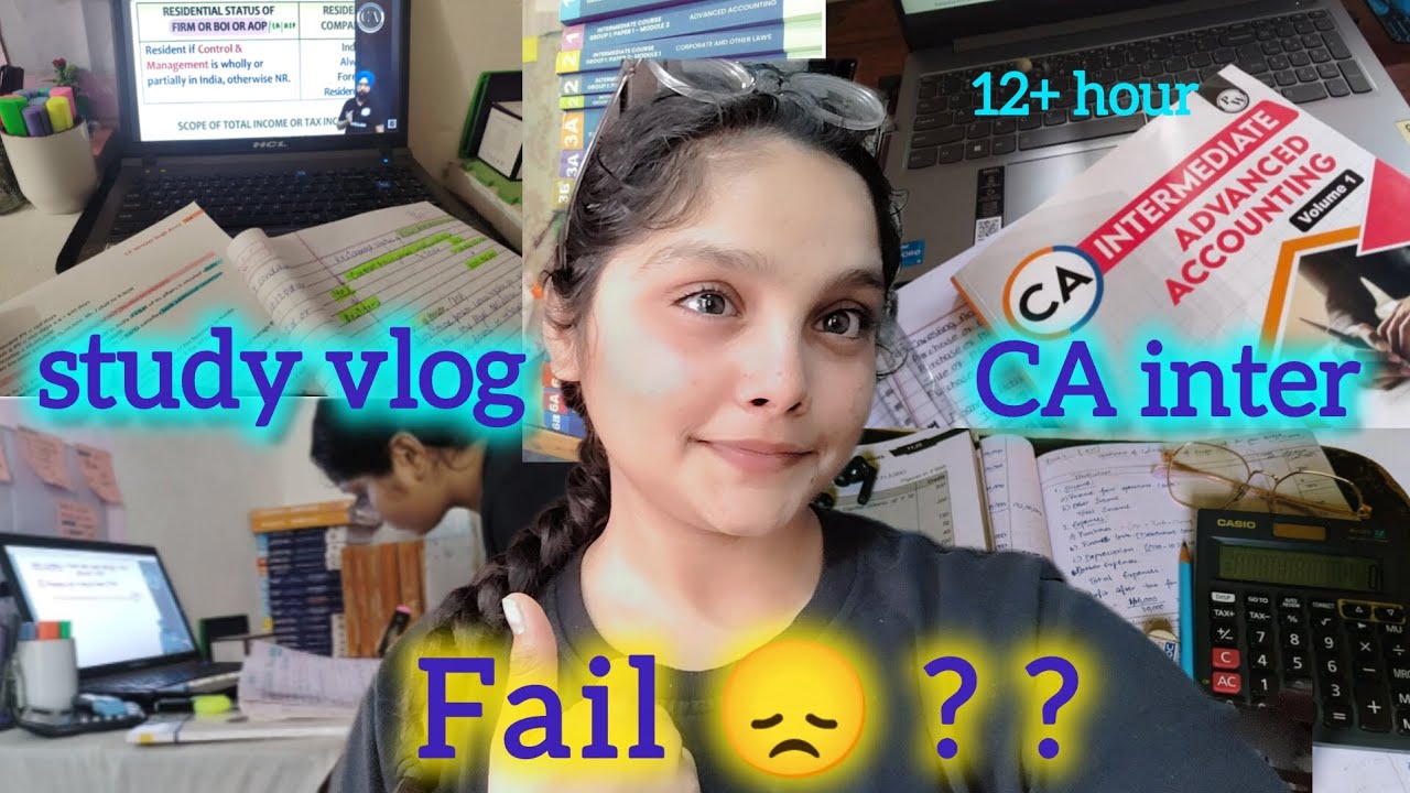 Failed a 16 Hour Study Challenge 😔 | CA Inter Study Vlog l - YouTube