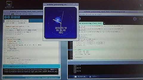 Arduino + RTC + Temp sensor + Processing Analog Clock and Digital Clock with Temperature