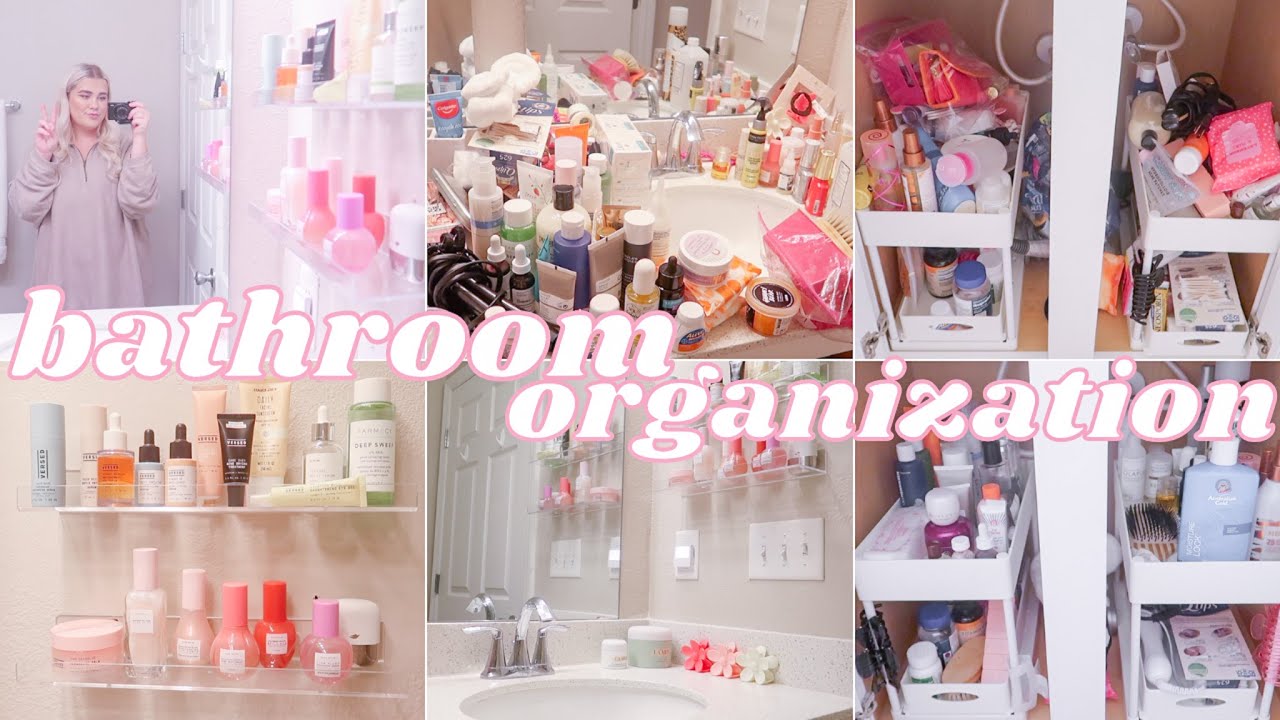 *satisfying* BATHROOM ORGANIZATION! *skincare & hygiene products* | Paige Koren