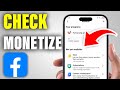 How to Check My Facebook Monetization