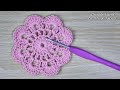 かぎ針編み花モチーフの編み方 Crochet Flower Motif ☆Crochet and Knitting Japan クロッシェジャパン☆