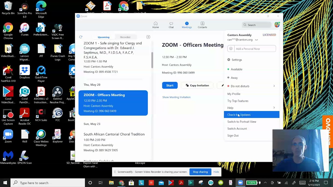 howto update zoom