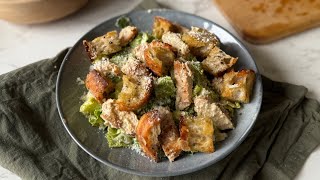 The Secret to a Perfect Caesar salad🥗 Gordon Ramsay style Caesar salad😱