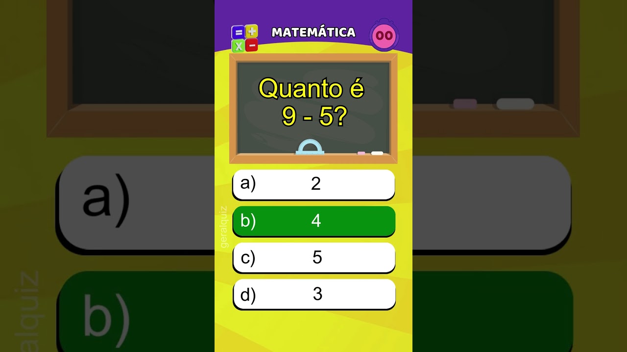 Quiz de matemática com perguntas e respostas 📚 #quiz #matematica #con