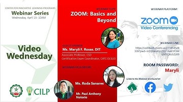 CILP 2020 Webinar Series: Zoom Basics and Beyond