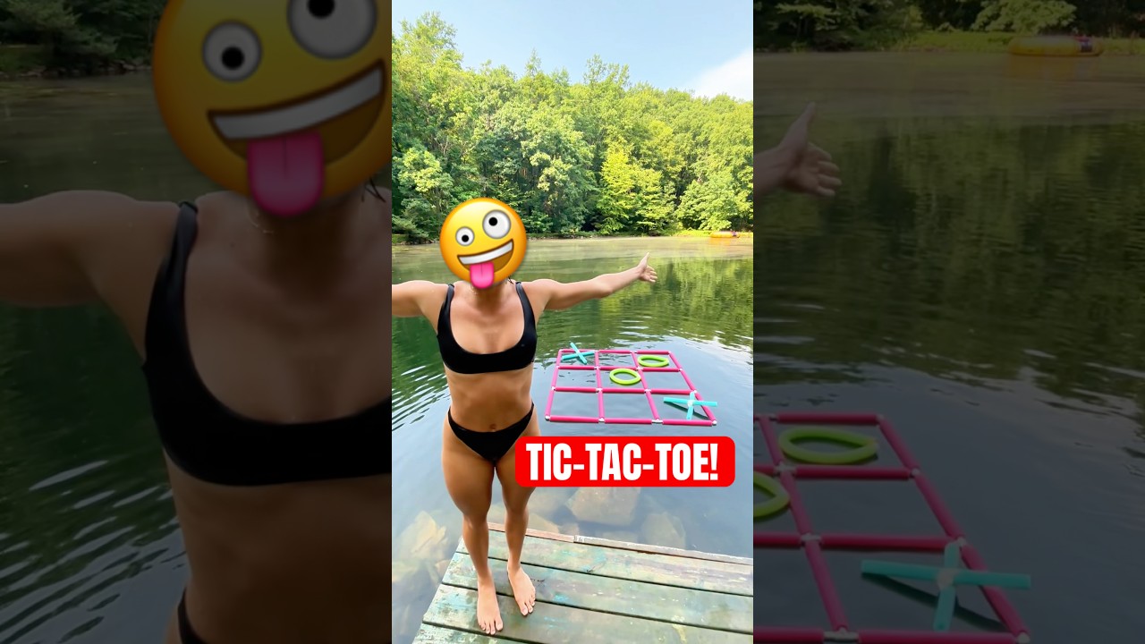 Playing HUMAN ‘TIC-TAC-TOE’ In The Pond🌊