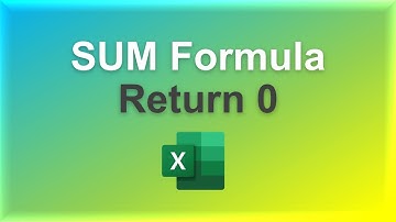 Sum formula returns 0 while calculating numbers in Excel
