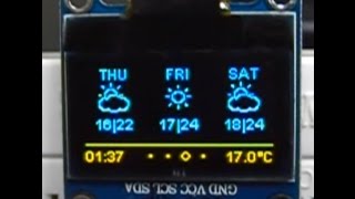 Implementing Weather Station by NodeMCU, OLED, Wunderground API, and Arduino IDE (200元WiFi氣溫預報錶)