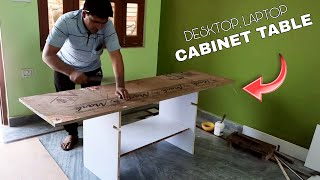 How to build amazing study counter Table size 72"*30"*18" at home on 3 days....|Wardrobe table