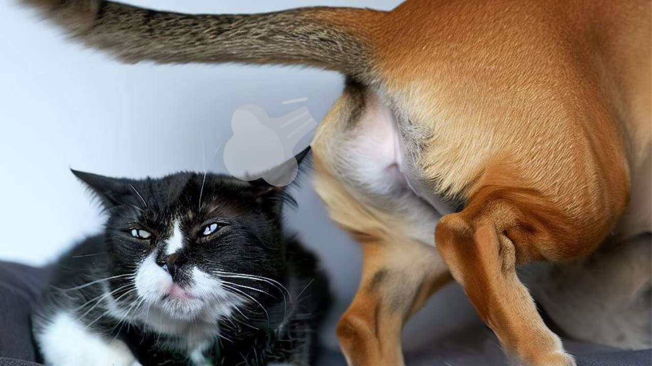 Dog Farts Cat Throws Up