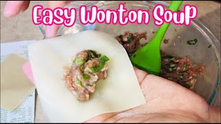 Easy Wonton Soup | Pork Wonton Dumpling Soup | Homemade Dumpling Soup