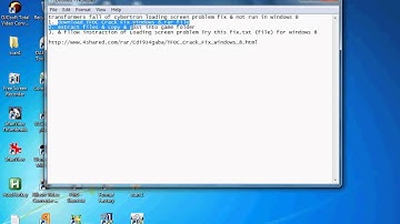 transformers fall of cybertron loading screen problem fix & not run in windows 8