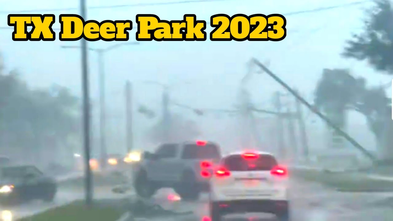 Deer Park tornado damage today! Tornado in Deer Park, Texas 2023