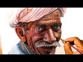 Oil painting Portrait Old man | Realistic Portrait Painting Step by Step