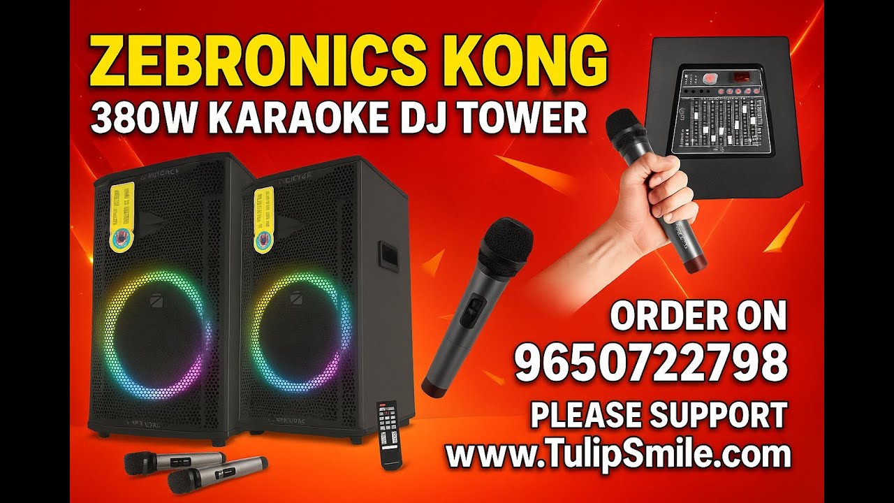 Best Zebronics KONG bluetooth DJ tower speakers 380W RMS 