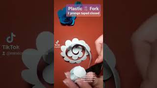 Rolled Flower Hack household items, fork & pencil #cricut  #rolledflower #lifehacks #svg #craft #diy