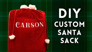 Cricut Christmas DIY 🎅 Custom Santa Sack + My Favorite Christmas Fonts!
