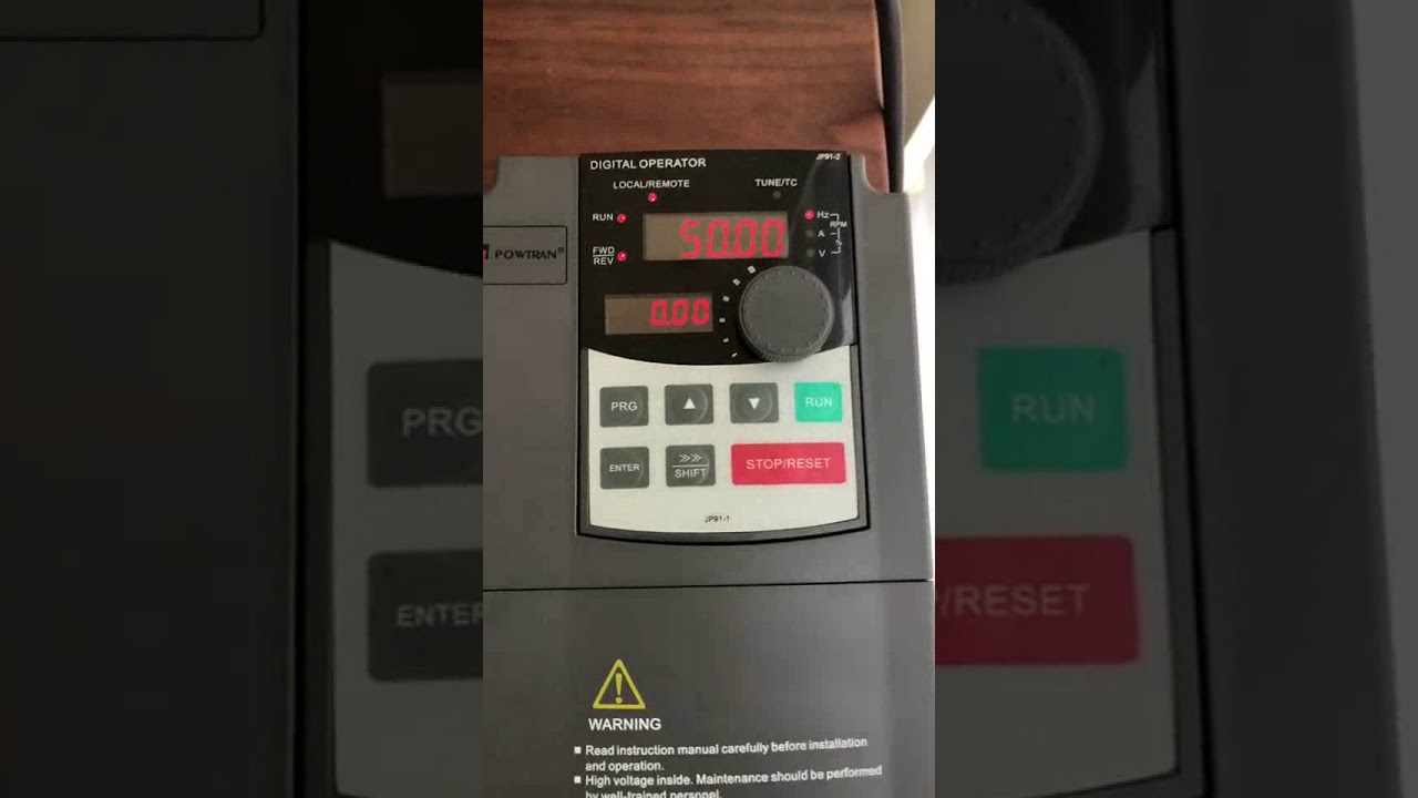 Powtran vfd pi9130 configuration troubleshoot part 1