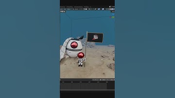 Pin a flag blowing in the wind in Blender #b3d #blender3d #3d #3dtutorial #shorts