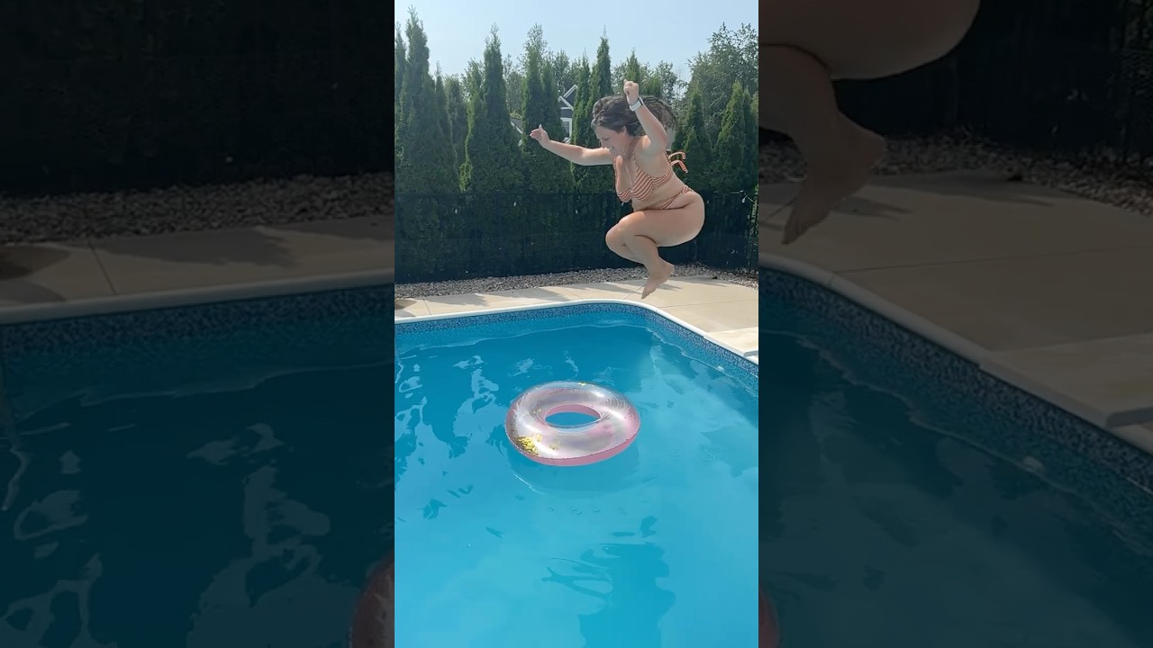 I Did a CANNONBALL into the Floating Tube in the Pool 