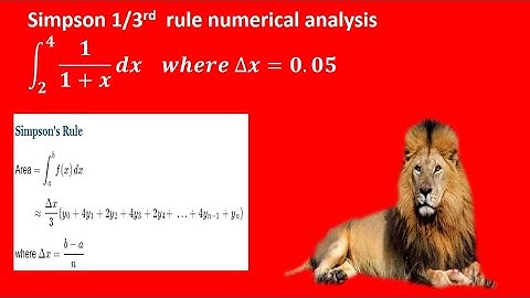 Simpson 1/3rd rule using C programming language
