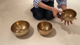 チベット・シンギングボウル3点セット（小・小中・中）『魂の静かな力