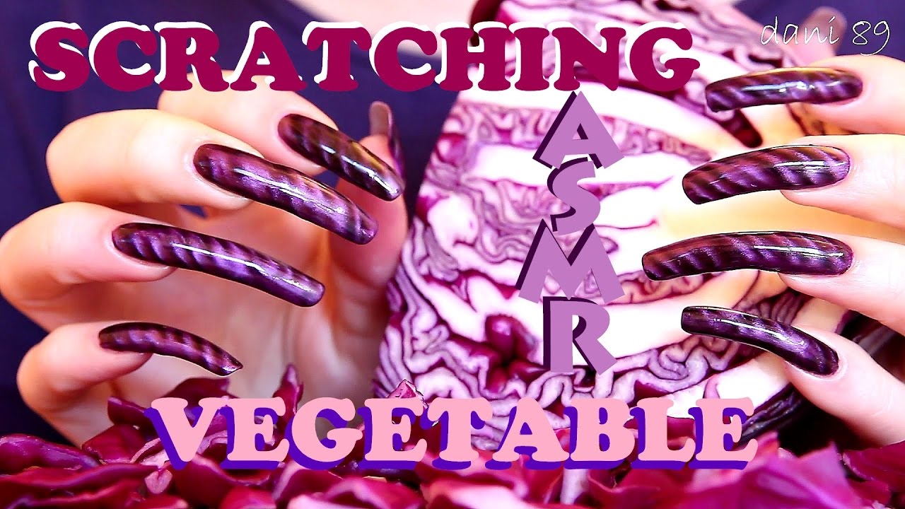 💜 EAR-to-EAR 🎧 intense ASMR 🥒 SCRATCHING VEGETABLE 🍆 NEW TRIGGER for You!* ↬ long natural nails ↫