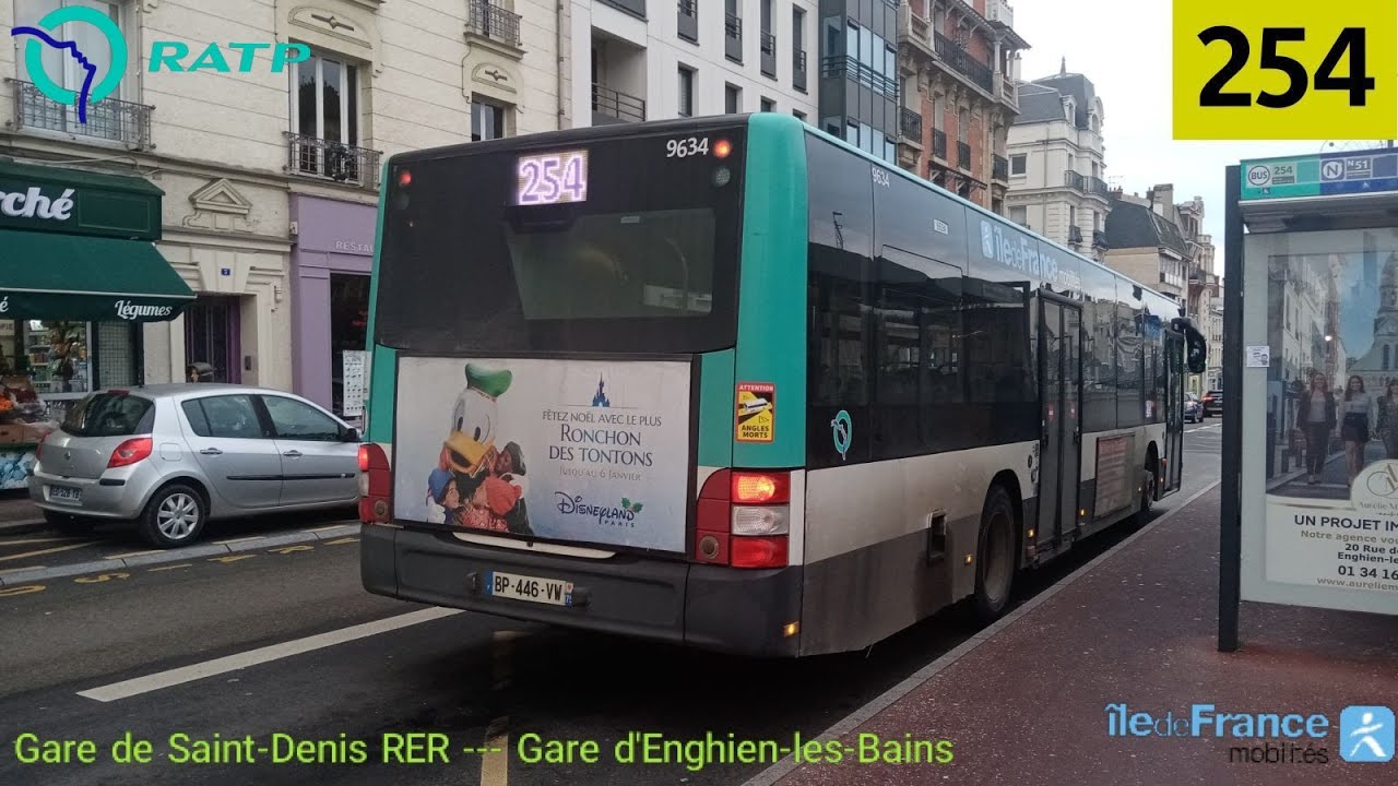 Bus 254 RATP - MAN Lion's City NL253 N°9634 Gare de Saint-Denis RER --- Gare d'Enghien-les-Bains
